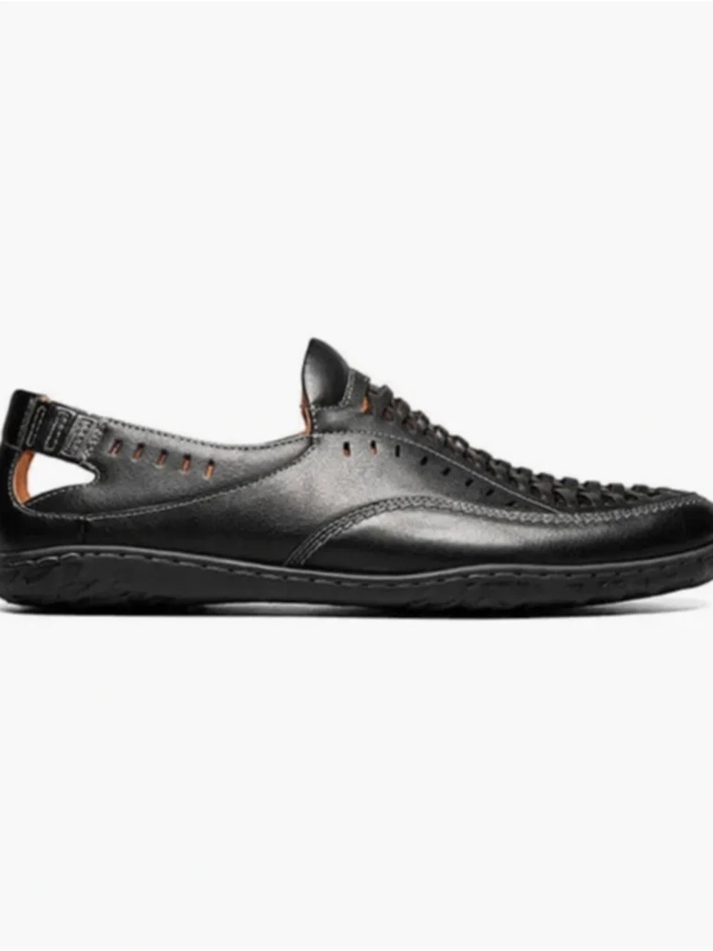 Stacy Adams Men's Black Woven Slip-On Loafers